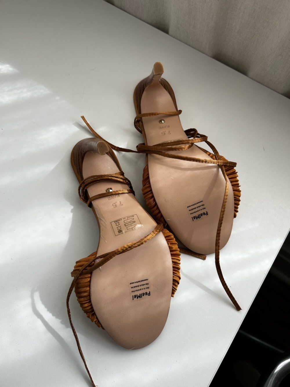 Raye gold wrap up heels 7.5 - Picture 2 of 3
